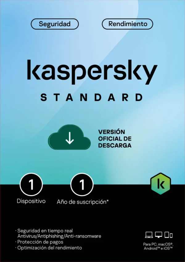 Kaspersky Standard 1 dispositivo 1 año