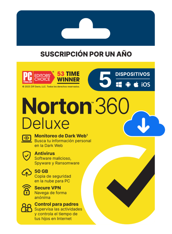 NORTON 360 DELUXE 5 DISPOSITIVOS 1 AÑO