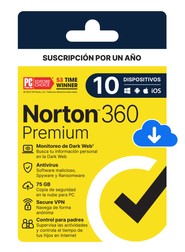 NORTON 360 PREMIUM 10 DISPOSITIVOS 1 AÑO