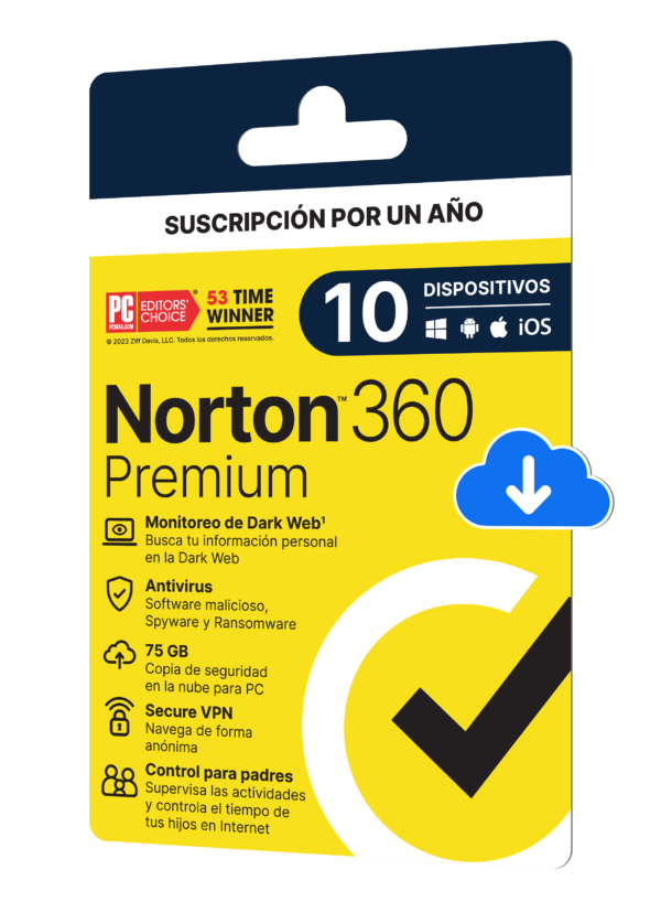 NORTON 360 PREMIUM 10 DISPOSITIVOS 1 AÑO - Imagen 3