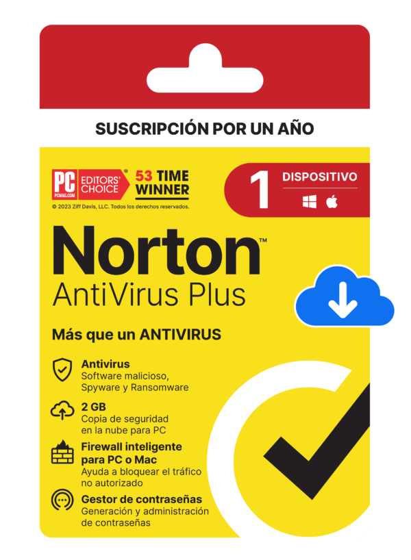 NORTON ANTIVIRUS PLUS 1 DISPOSITIVO 1 AÑO